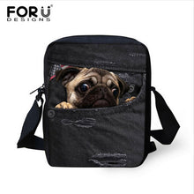 FORUDESIGNS Women Messenger Bags 3D Denim Animal Shoulder Bag Handbags Cute Cat Messenger Bags Children Crossbody Bag for Girls