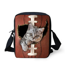 FORUDESIGNS Women Messenger Bags 3D Denim Animal Shoulder Bag Handbags Cute Cat Messenger Bags Children Crossbody Bag for Girls