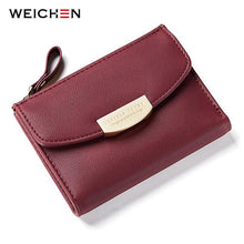 WEICHEN Fashion Short Women Wallets ID Card Holder Small Wallet Zipper Coin Pocket Purses Ladies Leather Purse Girls Billetera
