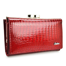HH Women Luxury Brand Fashion Genuine Leather Short Wallet Female Alligator Hasp Lady Coin Purse Purses Mini Wallets Purses