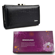 HH Women Luxury Brand Fashion Genuine Leather Short Wallet Female Alligator Hasp Lady Coin Purse Purses Mini Wallets Purses