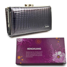 HH Women Luxury Brand Fashion Genuine Leather Short Wallet Female Alligator Hasp Lady Coin Purse Purses Mini Wallets Purses