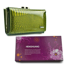 HH Women Luxury Brand Fashion Genuine Leather Short Wallet Female Alligator Hasp Lady Coin Purse Purses Mini Wallets Purses