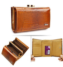 HH Women Luxury Brand Fashion Genuine Leather Short Wallet Female Alligator Hasp Lady Coin Purse Purses Mini Wallets Purses