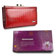 HH Women Luxury Brand Fashion Genuine Leather Short Wallet Female Alligator Hasp Lady Coin Purse Purses Mini Wallets Purses