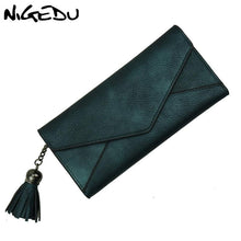 NIGEDU Long Women Wallets Luxury Brand Female Portfolio Women's Purse Coin Money Bag  tassel Clutch Purses envelope Wallet