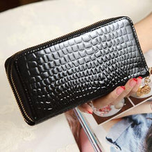 High Quality Black Purse Women Leather Purses Wallets Luxury Brand Wallet Double Zipper Day Clutch Coin Card Bag