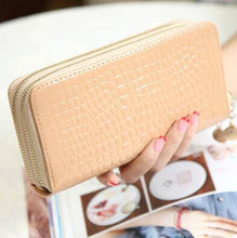 High Quality Black Purse Women Leather Purses Wallets Luxury Brand Wallet Double Zipper Day Clutch Coin Card Bag