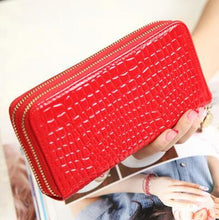 High Quality Black Purse Women Leather Purses Wallets Luxury Brand Wallet Double Zipper Day Clutch Coin Card Bag