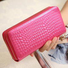High Quality Black Purse Women Leather Purses Wallets Luxury Brand Wallet Double Zipper Day Clutch Coin Card Bag