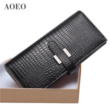 AOEO wallet female genuine leather slim purse for women long and short Ladies handy purses and handbag womens wallets and purses