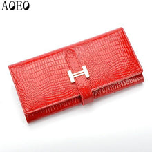 AOEO wallet female genuine leather slim purse for women long and short Ladies handy purses and handbag womens wallets and purses