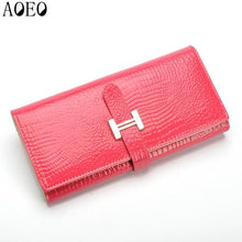 AOEO wallet female genuine leather slim purse for women long and short Ladies handy purses and handbag womens wallets and purses