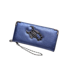 Fashion Metal Skull Pattern PU Leather Long Wallets Women Wallets Portable Casual Lady Cash Purse Card Holder