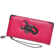 Fashion Metal Skull Pattern PU Leather Long Wallets Women Wallets Portable Casual Lady Cash Purse Card Holder