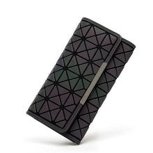 Brand Design Women Long Wallets Purse Geometry Luminous Clutch Female Phone Bag Three Fold Card Holder Carteira