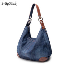 large luxury ladies denim handbag big shoulder bag blue jeans handbag Jean Denim Tote Crossbody ladies shoulder bag