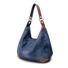 large luxury ladies denim handbag big shoulder bag blue jeans handbag Jean Denim Tote Crossbody ladies shoulder bag