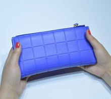 Women Leather Purse Plaid Wallets Long Ladies Colorful Walet Red Clutch 10 Card Holder Coin Bag Female Double Zipper Wallet Girl
