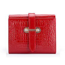 Greenpink Brand Red Small Genuine Leather Women Wallet Female Coin Purse Female Short Women Purses