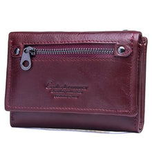 Contact's Genuine Leather Women Wallets 2018 New Design Fashion Female Purse Trifold Zipper Cash Photo Holder Wallet For Woman