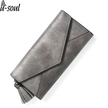 Fashion Tassel Women Wallets Lock Female Standard Women Purse Ladies Clutch Women Wallet Purse Clutch