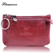 Fashion Mini Wallet Female Genuine Leather Women Wallets Coin Purse Card Holder Small Magic Walet Zipper Money Bag With Key Ring