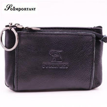 Fashion Mini Wallet Female Genuine Leather Women Wallets Coin Purse Card Holder Small Magic Walet Zipper Money Bag With Key Ring