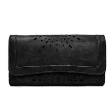 AEQUEEN Wallets Women Leather Long Purse Women Coin Purses Brand Designer Purse Lady Foldable Wallet Credit Card Holder Clutch
