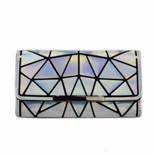 baobao geometry women luminous long clutch wallet Diamond lattice standard wallets baobao long purse hologram bao bao hand bag