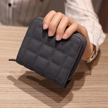 New Fashion Elegant Mini Women Wallets Plaid Concise High Quality Brand Designer Card Wallet Women Purse PU Small Wallet Female