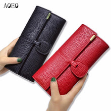 AOEO Card Holder Wallet Female Day Clutches Casual Quality PU Leather Hasp Luxury Women Portfolio Money Cash Bags Ladies Purse